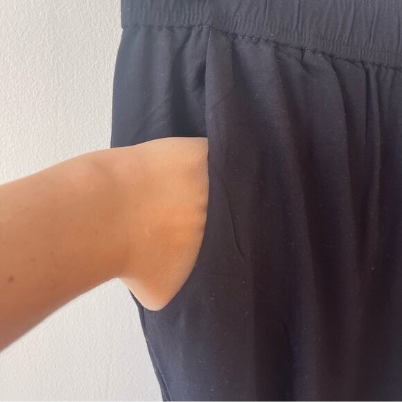 Madewell Cuffed Trucked Trousers Elastic Waistband Women’s size L Black - Picture 2 of 10